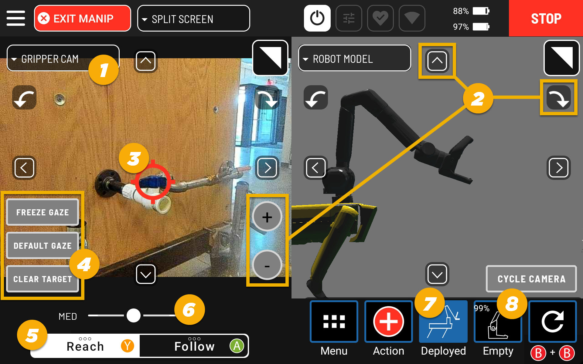 Manually Operate Spot Arm